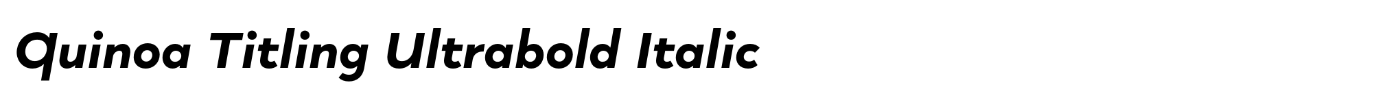 Quinoa Titling Ultrabold Italic image